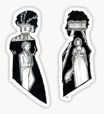 Elizabeth and Darcy Sticker
