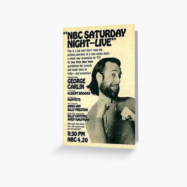 George Carlin Greeting Cards Redbubble