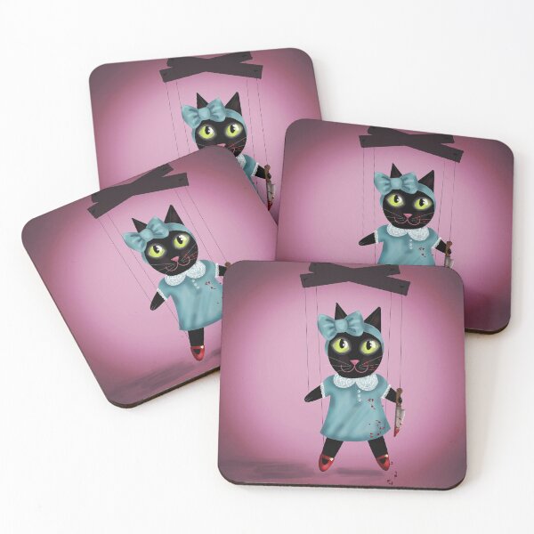 Item preview, Black cat puppet  designed and sold by MuertoCupcake.