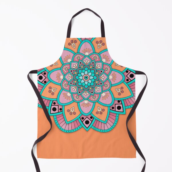 Aperçu de l'œuvre Mandala Six, Édition Orange Zen Tangle Art Style de Mandala créée et vendue par etoide.