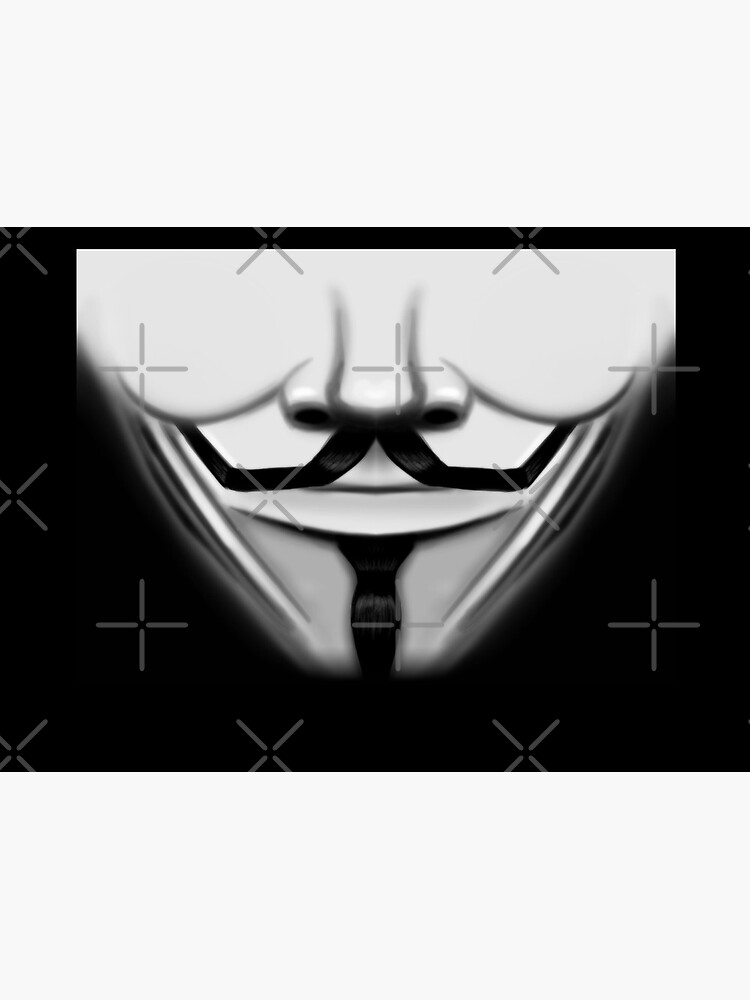Anonymous Hero Guy Fawkes Smiling mouth cool movie (Quarantine Vendetta Face Mask coronavirus 2020 trendy style) by frikybomb