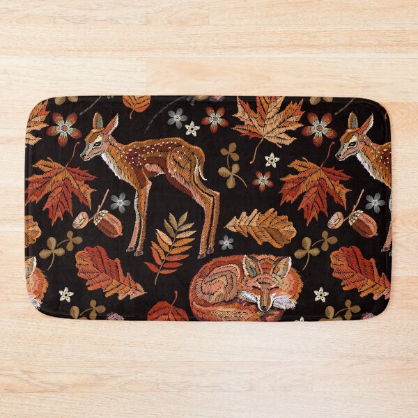 Item preview, Forest deers, sleeping red flox and autumn leaves designed and sold by matrioshka.
