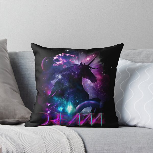 Item preview, Dream Unicorn Galaxy Stars Psychedelic Trippy Black Pink Purple Unicorn designed and sold by Stephani Analah.