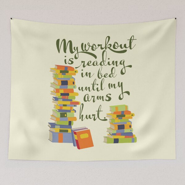 Item preview, My workout is reading in bed until my arms hurt designed and sold by candhdesigns.