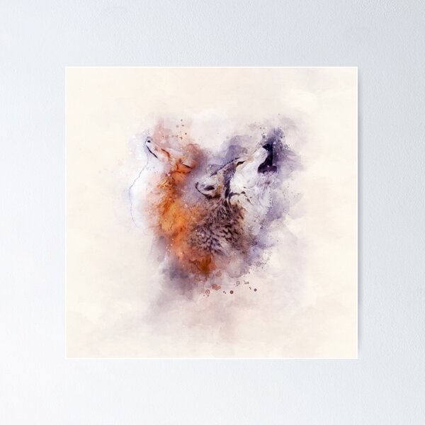 Item preview, fox and wolf designed and sold by shokA Design.