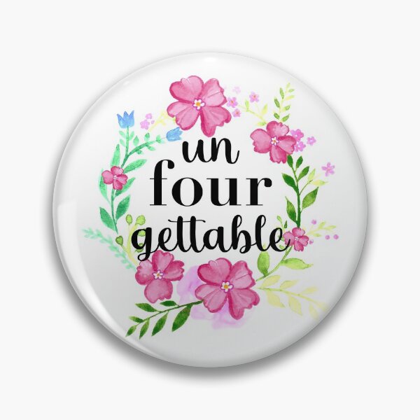 Item preview, Fourth Birthday Outfit or Sticker Pink Water Color Flowers Un-Four-Gettable T-Shirt designed and sold by StickerArtwork.