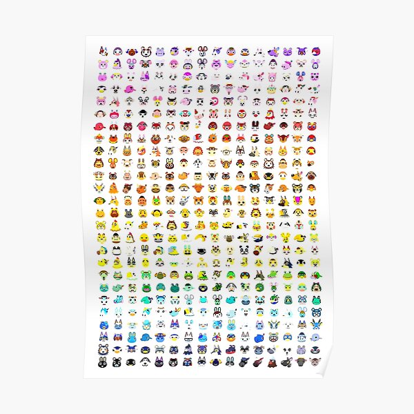Animal Crossing Villager Rainbow Poster