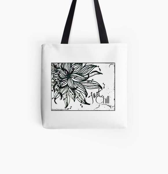 Rachel Doodle Art - Just Chill All Over Print Tote Bag