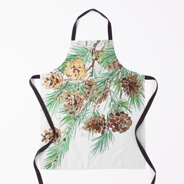 Item preview, hand painted green pine tree watercolor designed and sold by ColorandColor.