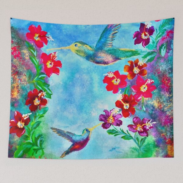 Item preview, Hummingbirds Painting designed and sold by concettaellis.