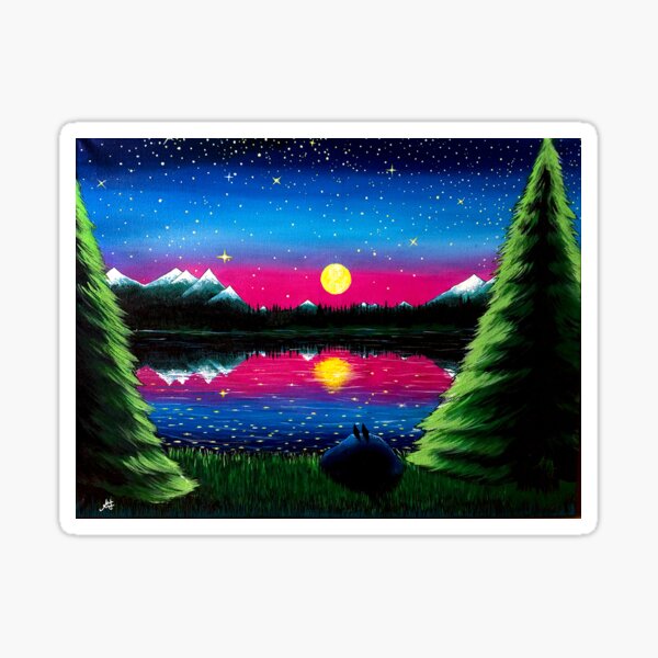 Summer's Final Moon Sticker
