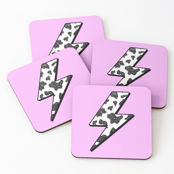 Item preview, cow print lightning bolt designed and sold by Julia Santos.