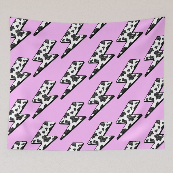 Item preview, cow print lightning bolt designed and sold by Julia Santos.