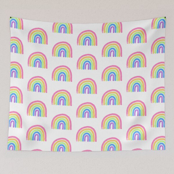 Item preview, Bright Rainbows Watercolor Repeat designed and sold by Whoopsidoodle.