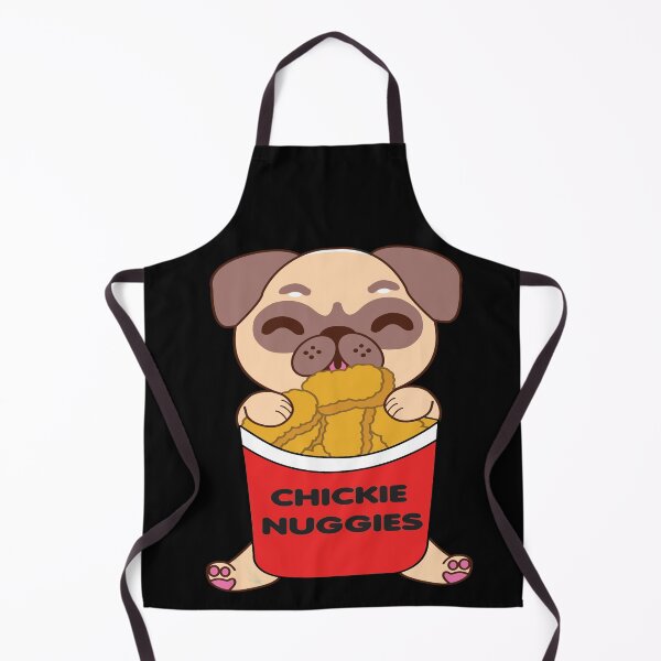 Item preview, Pug Eating Chicken Nuggets designed and sold by YueHeng Creates ⭐⭐⭐⭐⭐.