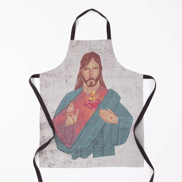 Item preview, Jesus Christ Sacred Heart illustration designed and sold by Bernardo Ramonfaur.