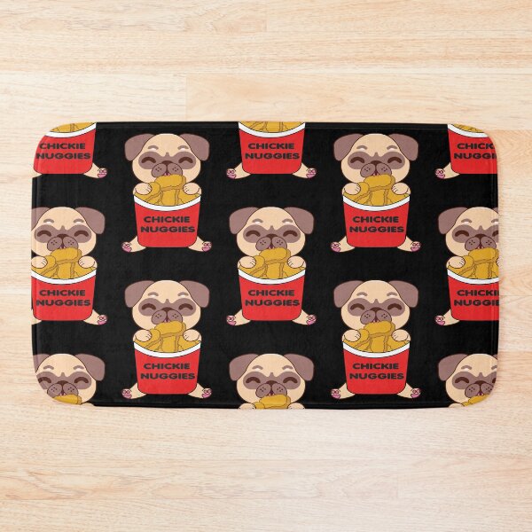 Item preview, Pug Eating Chicken Nuggets designed and sold by YueHeng Creates ⭐⭐⭐⭐⭐.