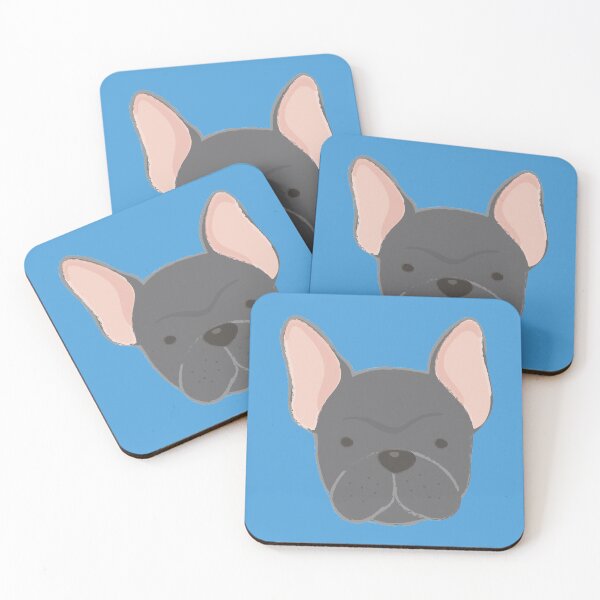 Item preview, Grey Cute Face French Bulldog Breed Dog Puppy Animals Art designed and sold by obsessiiv.