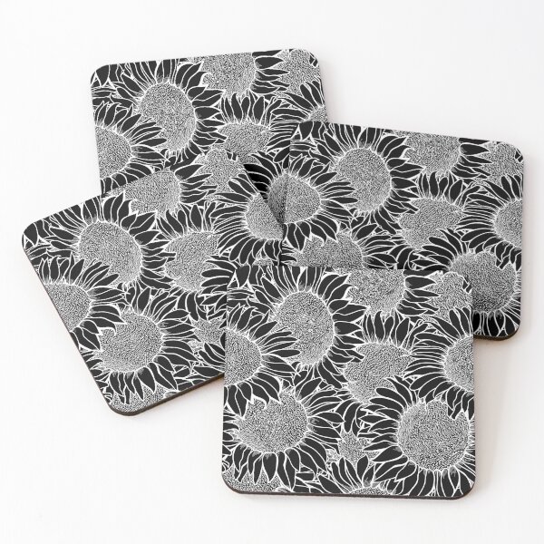 Item preview, Sunflowers - Black and White designed and sold by Sketchbook Designs.