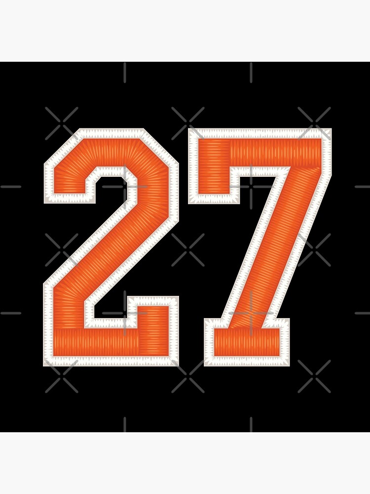 Sports Team Jersey Number #27 Gift Art Board Print for Sale by fungear