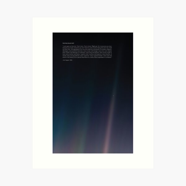 Pale Blue Dot - Voyager 1 Art Print