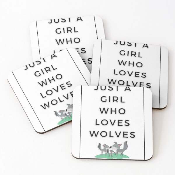 Item preview, Just a Girl Who Loves Wolves designed and sold by WhatTheWorld.