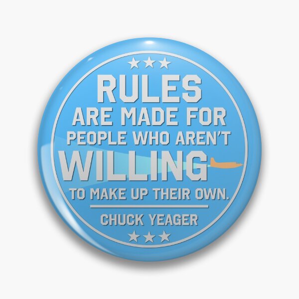 Chuck Yeager Sticker Pin