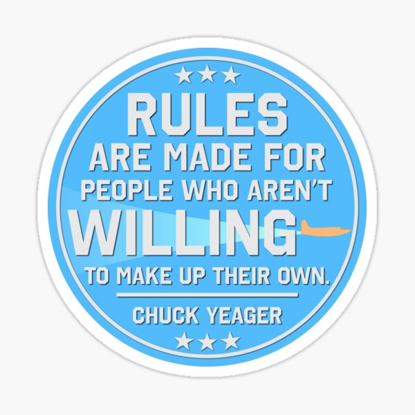 Chuck Yeager Sticker Sticker