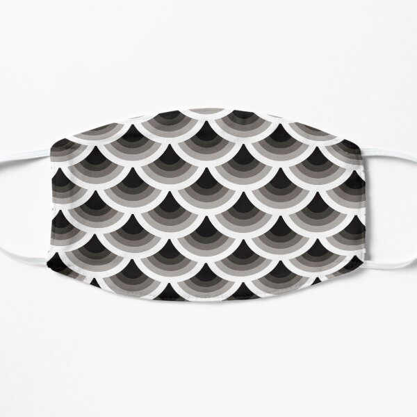Japanese traditional pattern: Nami (Wave) Flat Mask
