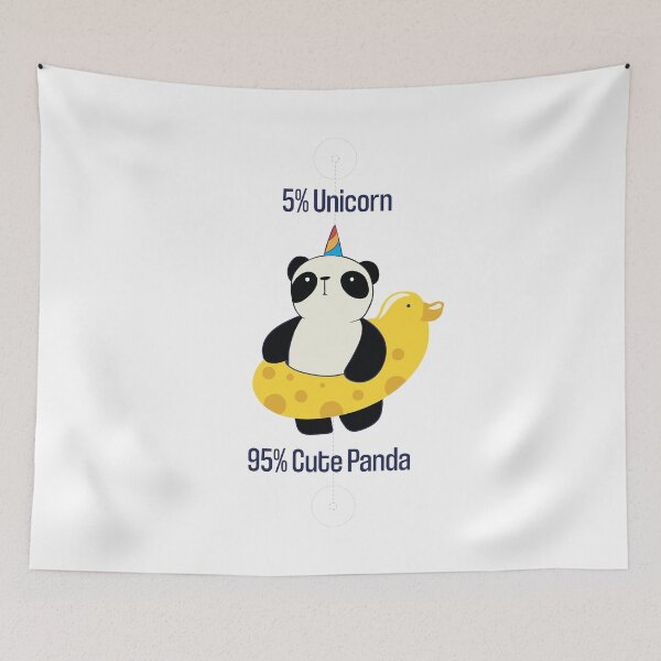Item preview, Funny And Cute Panda - 5% unicorn 95% panda designed and sold by artado.