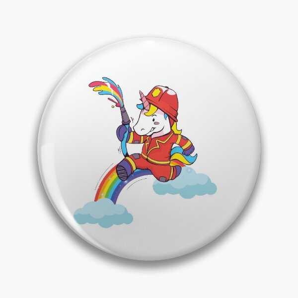 Item preview, Unicorn Fireman On The Rainbow designed and sold by artado.