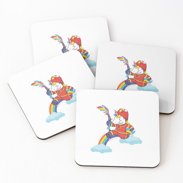 Item preview, Unicorn Fireman On The Rainbow designed and sold by artado.
