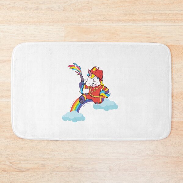Item preview, Unicorn Fireman On The Rainbow designed and sold by artado.