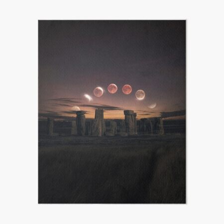 Blood Moon Eclipse, UK Art Board Print