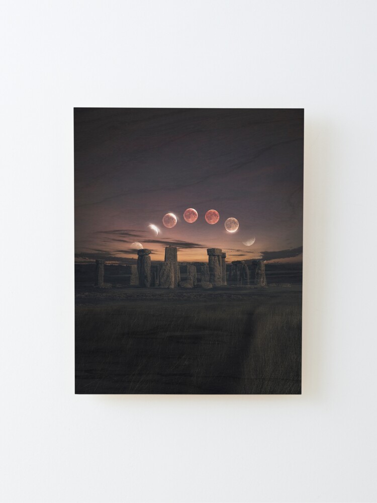Alternate view of Blood Moon Eclipse, UK Mounted Print
