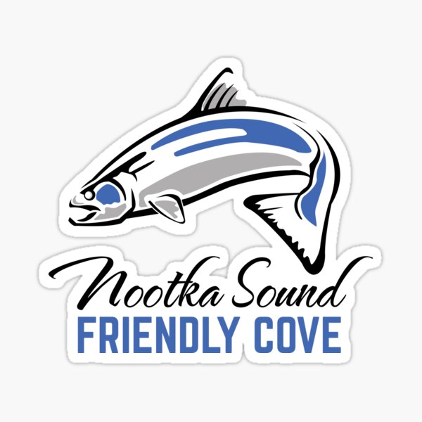 Friendly Cove, Yuquot - Nootka Sound - Salmon Logo Sticker