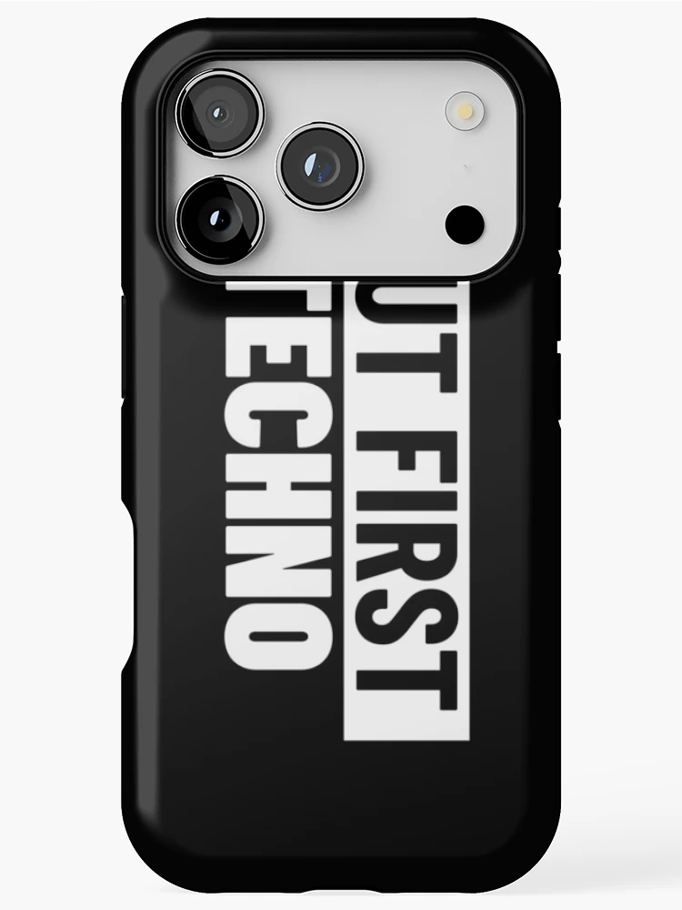 Thumbnail 1 of 4, iPhone Case, But First , Techno designed and sold by Express YRSLF.
