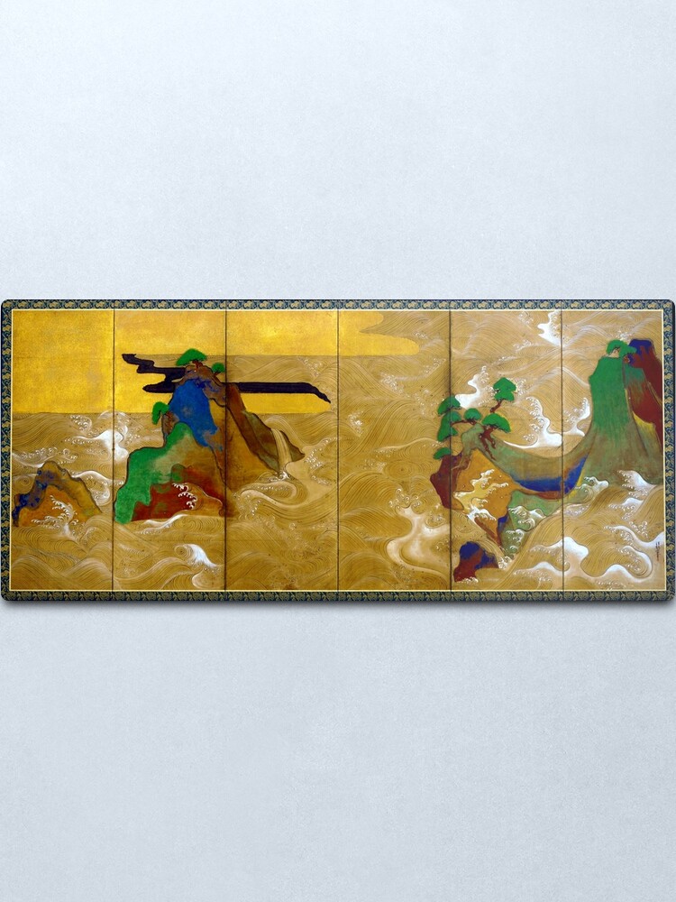 Alternate view of Tawaraya Sotatsu Waves at Matsushima Metal Print