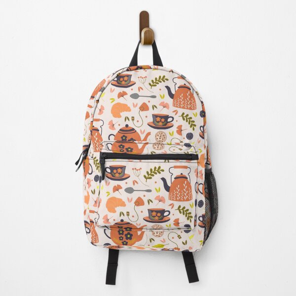 Item preview, Vintage Cozy Tea Kettle Pattern With Autumn Aesthetics designed and sold by Miss Tea Positive.