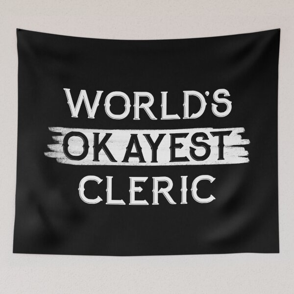 Item preview, Worlds Okayest Cleric designed and sold by NikStore.