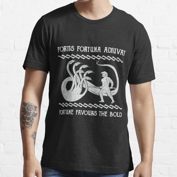 Fortis Fortuna Adiuvat - Cross and Hand Tattoo Men's Tall T-Shirt