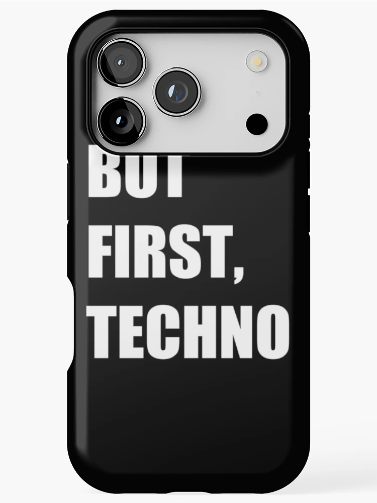 Thumbnail 1 of 4, iPhone Case, But First , Techno designed and sold by Express YRSLF.