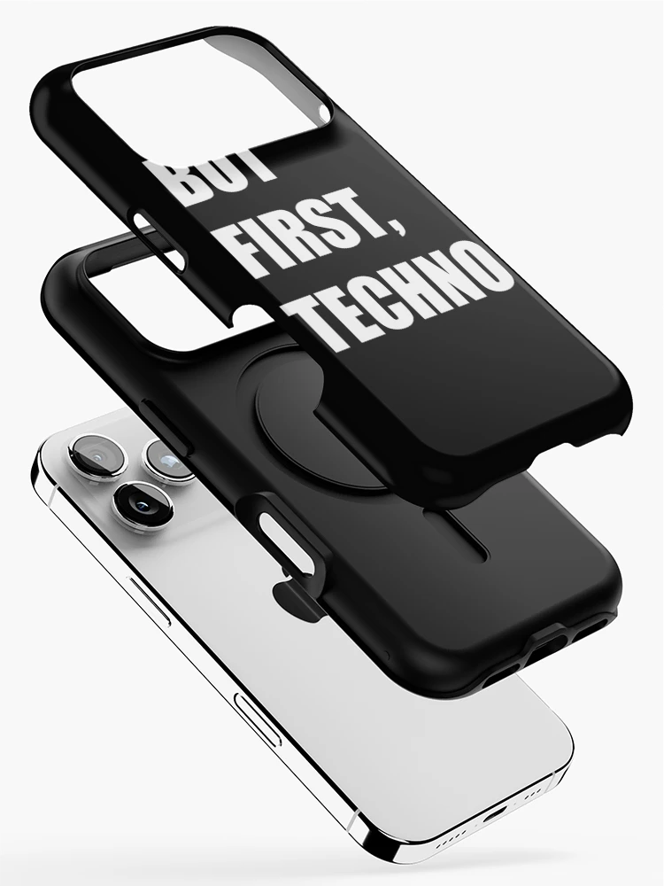 Thumbnail 2 of 4, iPhone Case, But First , Techno designed and sold by Express YRSLF.