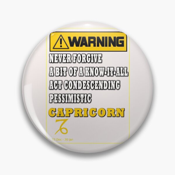 Item preview, WARNING ZODIAC SIGN CAPRICORN designed and sold by GraphicMedia.
