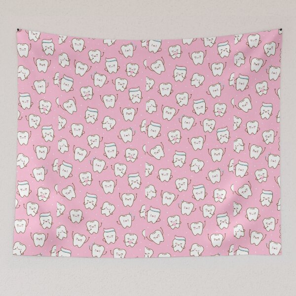 Item preview, Seamless pattern with cute teeth designed and sold by LQTDesigns.