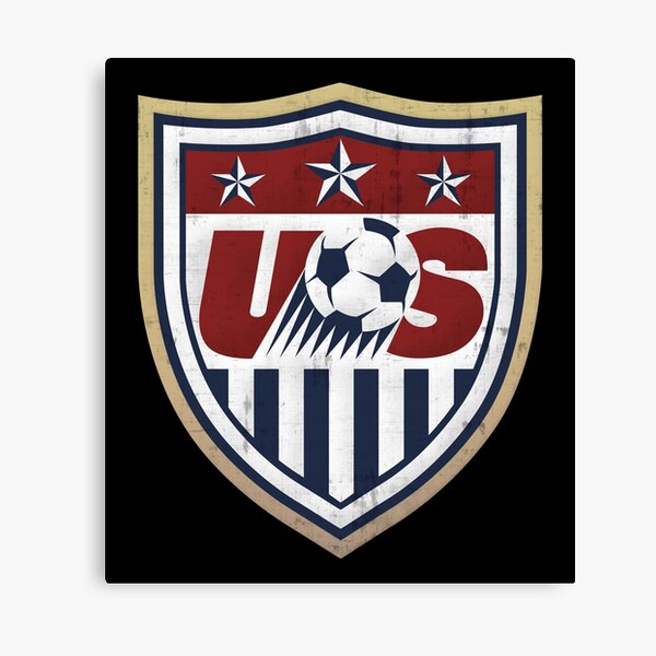 Usa Soccer Vintage Logo Canvas Print By Fermo Redbubble