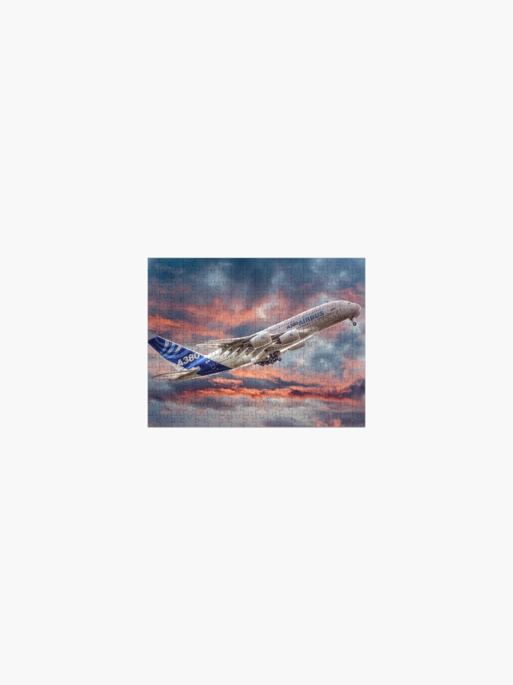 Thumbnail 1 of 3, Jigsaw Puzzle, Airbus A380 - Sunset designed and sold by © Steve H Clark.