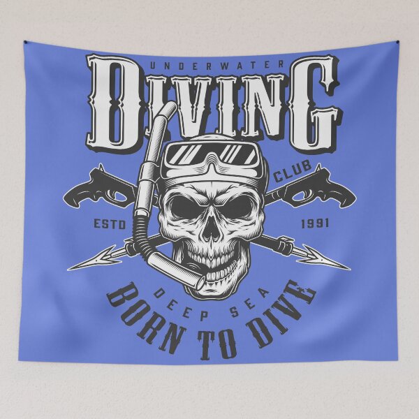 Item preview, Under Water Diving Club Born To Dive designed and sold by Bienle12.