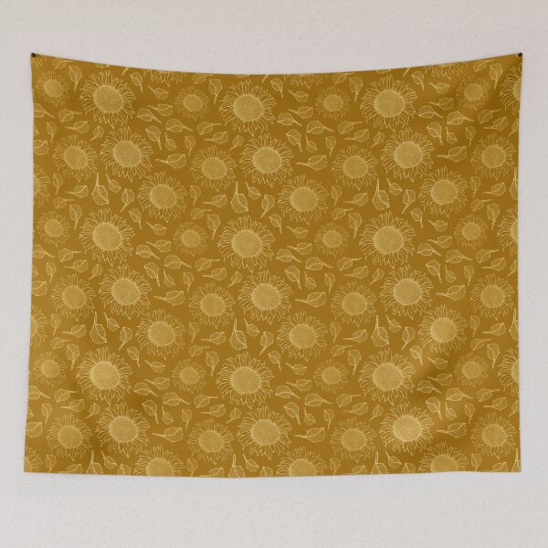 Item preview, Summer Sunflower Pattern - Gold and Mustard Palette designed and sold by Sketchbook Designs.