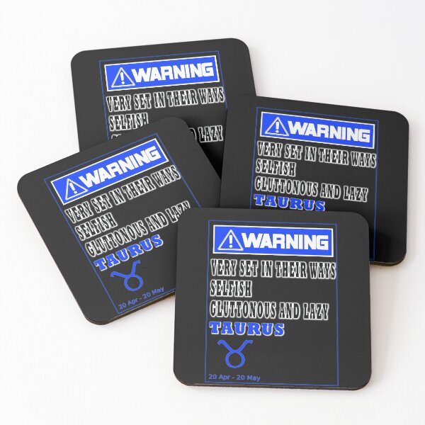 Item preview, WARNING ZODIAC SIGN TAURUS designed and sold by GraphicMedia.